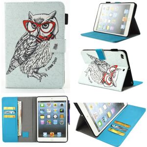 TABLETCOVERS.DK iPad Mini 4 / iPad Mini (2019) Cover m. Kortholder og Standerfunktion - Clewer Owl