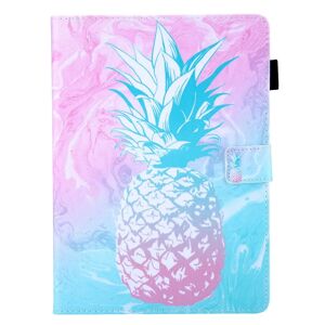 TABLETCOVERS.DK iPad Mini (2021) - Læder Flip Cover m. Pung & Print - Blå Ananas