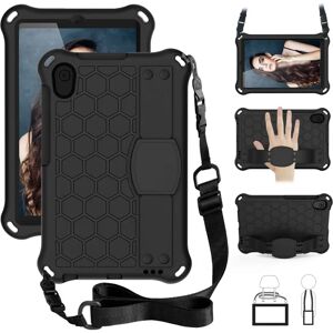 TABLETCOVERS.DK Samsung Galaxy Tab A 8.4 (2020) Børnecover m. Skulderstrop - Bikube Mønster - Sort