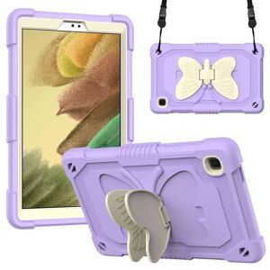 TABLETCOVERS.DK Samsung Galaxy Tab A7 Lite Børne Cover - Butterfly Kickstand Cover - Lilla & Grå