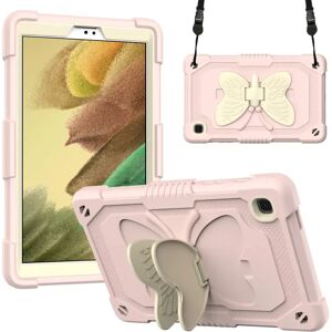 TABLETCOVERS.DK Samsung Galaxy Tab A7 Lite Børne Cover - Butterfly Kickstand Cover - Pink & Grå