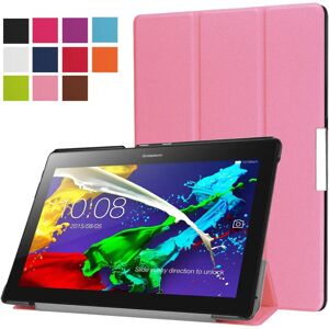 TABLETCOVERS.DK Lenovo Tab3 10 Tri-Fold Magnetic Hard Case Etui Lyserød