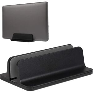 TABLETCOVERS.DK Justerbar Vertikal Holder Til MacBook & Laptop - Aluminium Sort