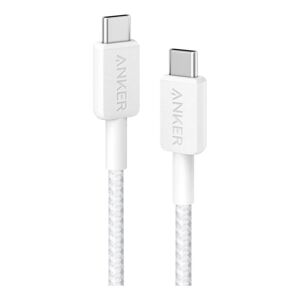 Anker 322 USB-C - USB-C Kabel 60W m. Nylon 1.8 Meter - Hvid