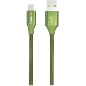 GreyLime Braided USB-A til Micro USB Kabel 1 m. - Grøn