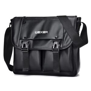 TABLETCOVERS.DK WEIXIER Læder Crossbody Skuldertaske (30 x 27 x 11) - Sort