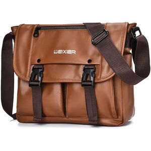 TABLETCOVERS.DK WEIXIER Læder Crossbody Skuldertaske (30 x 27 x 11) - Brun