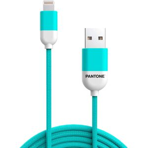 Pantone 12W MFI USB-A til Lightning Kabel 1.5m - Turkis