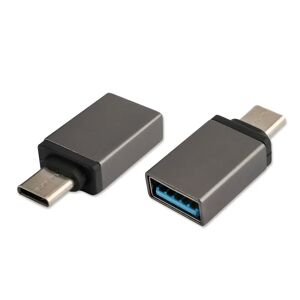 4smarts USB-C til USB-A Adapter - 2 stk. - Sort