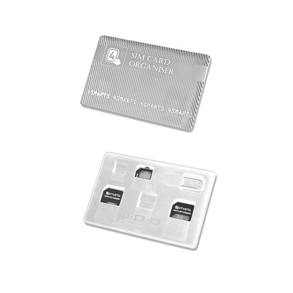 4smarts SIM Card Organiser - Simkort Adapter (Micro Sim + Nano Sim) Hvid