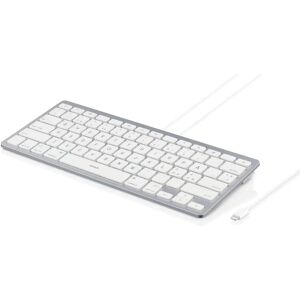 Deltaco Lightning Tastatur til iPad m. Nordisk Layout - Hvid / Sølv