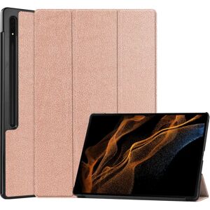 TABLETCOVERS.DK Samsung Tab S9 Ultra Tri-Fold Kunstlæder Cover - Rose Gold