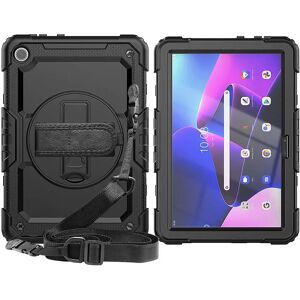 LENOVO TAB M10 10.1 3RD GEN TECH-PROTECT SOLID360 (TB328) m. Beskyttelsesfilm, Grip & Skulderstrop - Sort