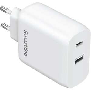 Smartline Super Charger 65W Vægoplader USB-C & USB-A - Hvid