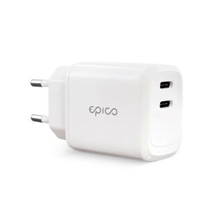 Epico Vægoplader PD 45W m. 2 x USB-C - Hvid