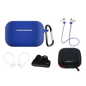 AirPods Pro (1 & 2. gen.) Hurtel Silikone Case Sæt m. Etui, Neck Strap & Ear Hook - Blå