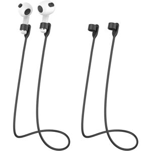 TABLETCOVERS.DK AirPods / AirPods Pro Silikone Neck Strap - Sort