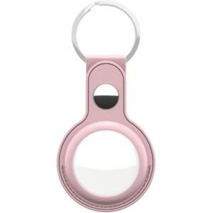 KeyBudz AirTag Nøglering - Snap Ring - 2 Pack - Læder - Lyserød