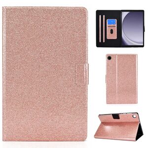 TABLETCOVERS.DK Samsung Galaxy Tab A9 Glitter Cover m. Flipstander & Kortholder - Glitter Rose Gold