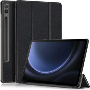 TABLETCOVERS.DK Samsung Galaxy Tab S9 FE+ (Plus) Tri-Fold Læder Cover m. Standerfunktion - Sort