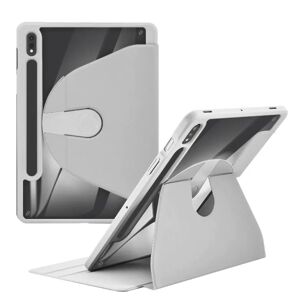TABLETCOVERS.DK Samsung Galaxy Tab S9+ (Plus) / S9 Fe+ (Plus) Hybrid Flip Cover m. Pen Holder - Grå / Gennemsigtig