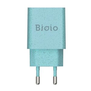 Bioio 12W Bioplast Vægoplader m. USB-A - Blå