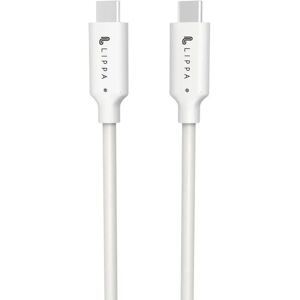 Lippa USB-C til USB-C Kabel 100W - 1m - Hvid