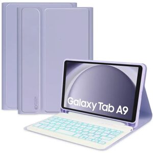 Samsung Galaxy Tab A9 Tech-Protect Keyboard Cover - Engelsk Layout - Lilla