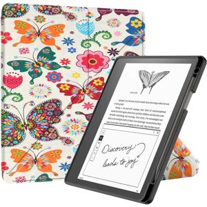 TABLETCOVERS.DK Amazon Kindle Scribe 11th Generation (2022) Origami Læder Cover m. Pen Holder - Farverige Sommerfugle