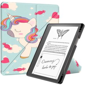 TABLETCOVERS.DK Amazon Kindle Scribe 11th Generation (2022) Origami Læder Cover m. Pen Holder - Enhjørning
