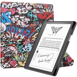 TABLETCOVERS.DK Amazon Kindle Scribe 11th Generation (2022) Origami Læder Cover m. Pen Holder - Graffiti