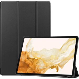 TABLETCOVERS.DK Samsung Galaxy Tab S9+ (Plus) Tri-Fold Læder Cover m. Pencil Holder - Sort