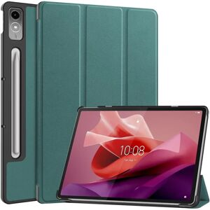 TABLETCOVERS.DK Lenovo Tab P12 Magnetisk Tri-Fold Læder Cover m. Pencil Holder - Grøn