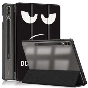 TABLETCOVERS.DK Samsung Tab S9+ (Plus) Tri-Fold Kunstlæder Cover m. Pen Holder - Gennemsigtig / 