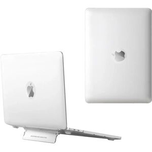 TABLETCOVERS.DK MacBook Air 15 M2/M3 (2023-2024) Plastik Cover m. Kickstand - Mat Frosted Hvid