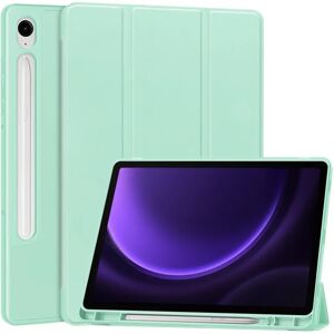 TABLETCOVERS.DK Samsung Galaxy Tab S9 FE Magnetisk Tri-Fold Læder Cover m. Pencil Holder - Mintgrøn