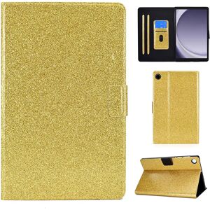 TABLETCOVERS.DK Samsung Galaxy Tab A9 Glitter Cover m. Flipstander & Kortholder - Guld Glitter