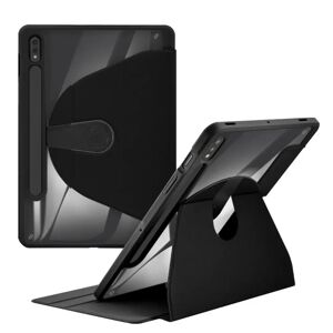 TABLETCOVERS.DK Samsung Galaxy Tab S9+ (Plus) / S9 Fe+ (Plus) Hybrid Flip Cover m. Pen Holder - Sort / Gennemsigtig