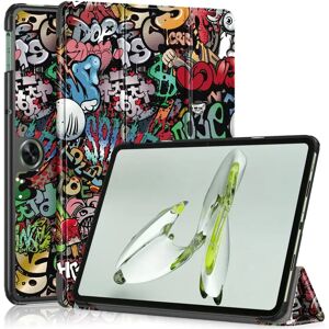 TABLETCOVERS.DK OnePlus Pad Go Læder Cover m. Tri-fold Stand & Vågeblus Funktion - Graffiti