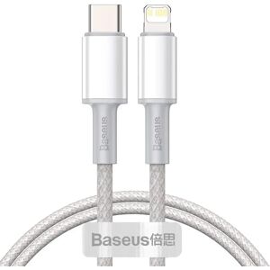 Baseus High Density 20W PD USB-C til Lightning Kabel - 1m - Hvid