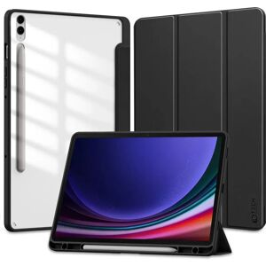 Samsung Galaxy Tab S9 FE+ (Plus) Tech-Protect SC Hybrid Cover m. Pencil Holder - Sort / Gennemsigtig