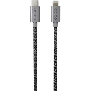 Epico Braided USB-C til Lightning Kabel PD 60W - 1.8m - Space Grey