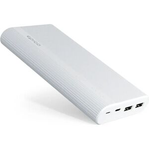 Epico Multiport Powerbank m. 2 x USB-A og 1 x USB-C - 20.100 mAh - Hvid