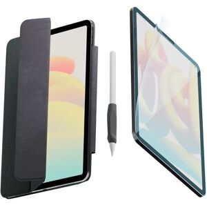 iPad Air (2022 / 2020) / Pro 11 (2022 / 2021 / 2020 / 2018) Paperlike+ Folio Bundle m. Flipcover, Skærmbeskyttelse & Stylus Pen Greb - Sort / Gennemsigtig