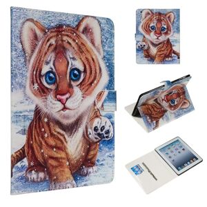 TABLETCOVERS.DK iPad 2/3/4 Læder Flipcover m. Stand - Tigerunge