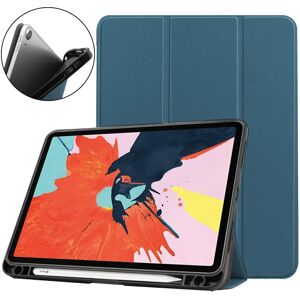 TABLETCOVERS.DK iPad Air (2022 / 2020) Litchi Tri-Fold Læder Cover m. Apple Pencil Holder - Grøn