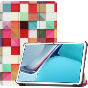 TABLETCOVERS.DK Huawei MatePad 11 Tri-fold Flip Cover m. Vågeblus Funktion - Farverige Firkanter