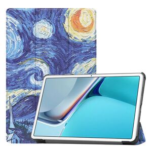 TABLETCOVERS.DK Huawei MatePad 11 Tri-fold Flip Cover m. Vågeblus Funktion - Oliemaleri
