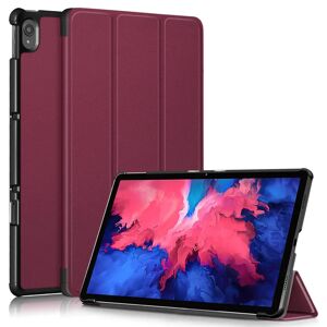 TABLETCOVERS.DK Lenovo Tab P11 / P11 (5G) / P11 Plus Tri-fold Flip Cover m. Vågeblus Funktion - Bordeux