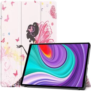 TABLETCOVERS.DK Lenovo Pad Pro Tri-Fold Læder Cover - Blomsterpige